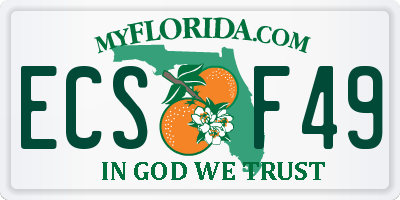 FL license plate ECSF49