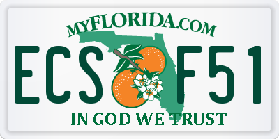 FL license plate ECSF51