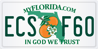 FL license plate ECSF60
