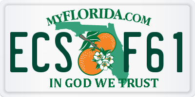 FL license plate ECSF61