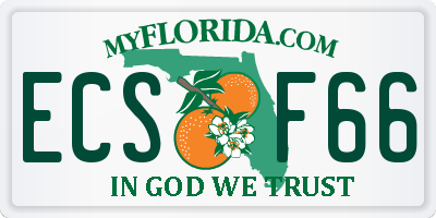 FL license plate ECSF66
