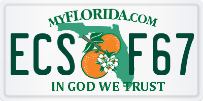 FL license plate ECSF67
