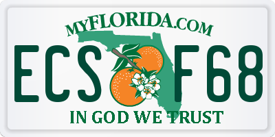 FL license plate ECSF68