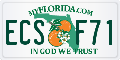 FL license plate ECSF71