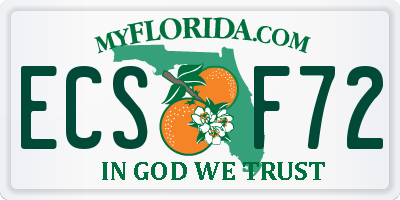 FL license plate ECSF72