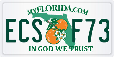 FL license plate ECSF73