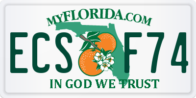 FL license plate ECSF74