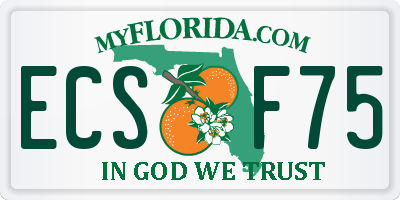 FL license plate ECSF75