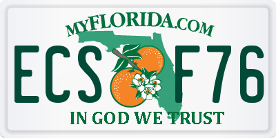 FL license plate ECSF76