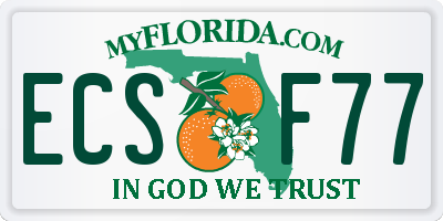 FL license plate ECSF77