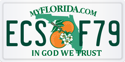 FL license plate ECSF79