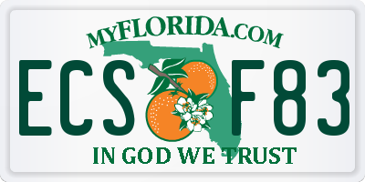 FL license plate ECSF83
