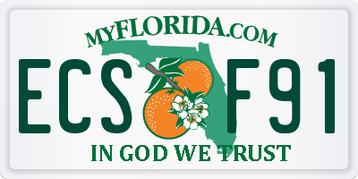 FL license plate ECSF91