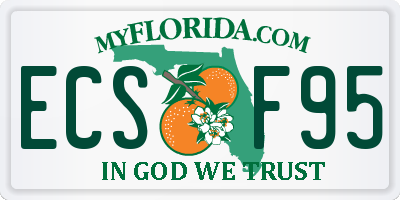 FL license plate ECSF95