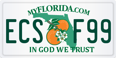 FL license plate ECSF99