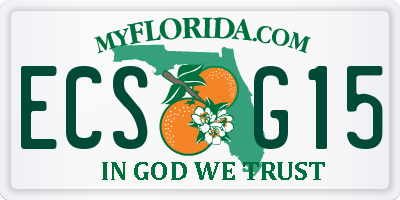 FL license plate ECSG15
