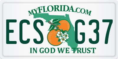 FL license plate ECSG37