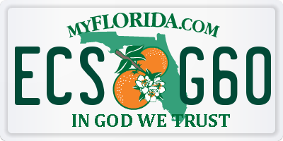 FL license plate ECSG60
