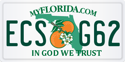 FL license plate ECSG62
