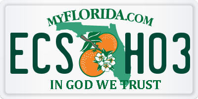 FL license plate ECSH03