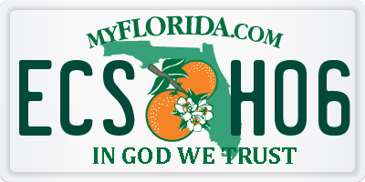 FL license plate ECSH06