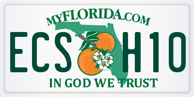 FL license plate ECSH10