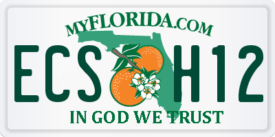 FL license plate ECSH12