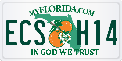 FL license plate ECSH14