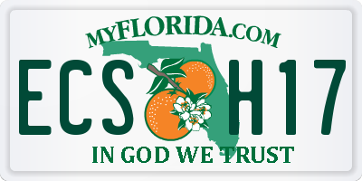 FL license plate ECSH17