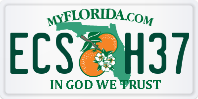 FL license plate ECSH37
