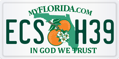 FL license plate ECSH39