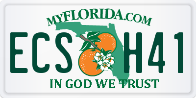 FL license plate ECSH41