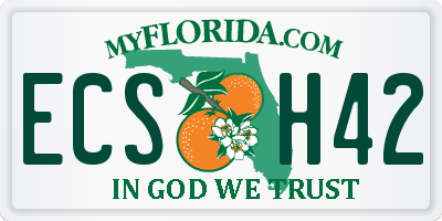 FL license plate ECSH42