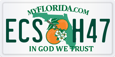 FL license plate ECSH47
