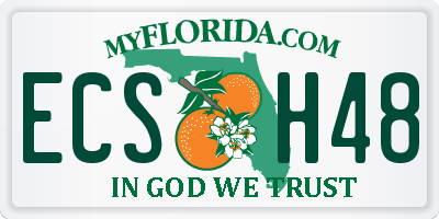 FL license plate ECSH48
