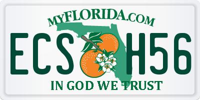 FL license plate ECSH56