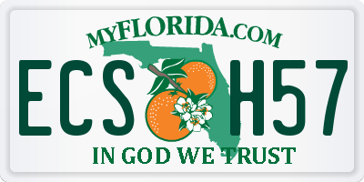 FL license plate ECSH57