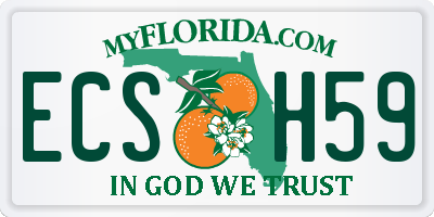 FL license plate ECSH59