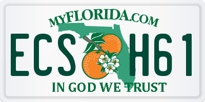 FL license plate ECSH61