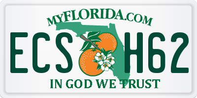 FL license plate ECSH62