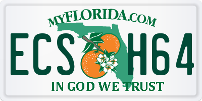 FL license plate ECSH64