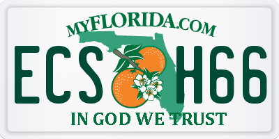 FL license plate ECSH66