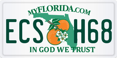 FL license plate ECSH68
