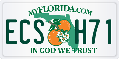 FL license plate ECSH71