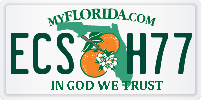 FL license plate ECSH77