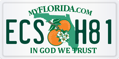 FL license plate ECSH81