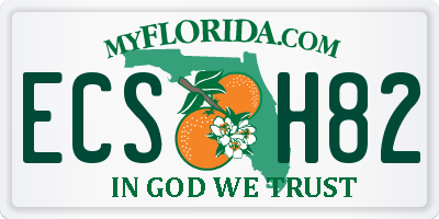 FL license plate ECSH82