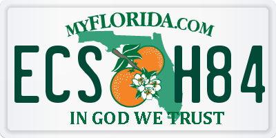 FL license plate ECSH84