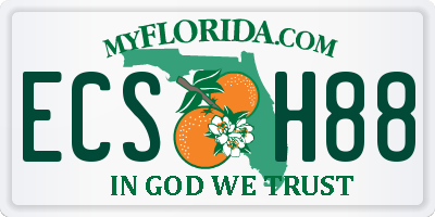 FL license plate ECSH88