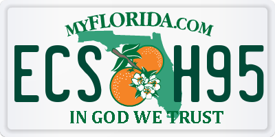 FL license plate ECSH95